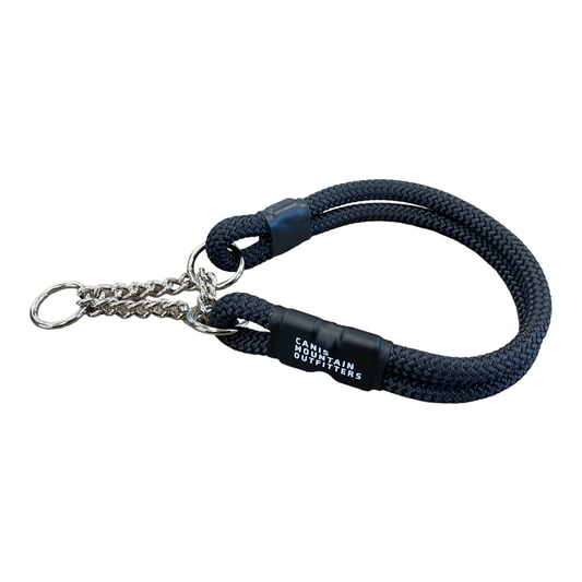Canis Martingale Style Collar - RS - Black - 10mm