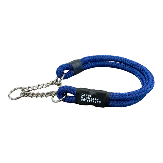 Martingale Rope Collar - Soft Series - Blue 9.5mm