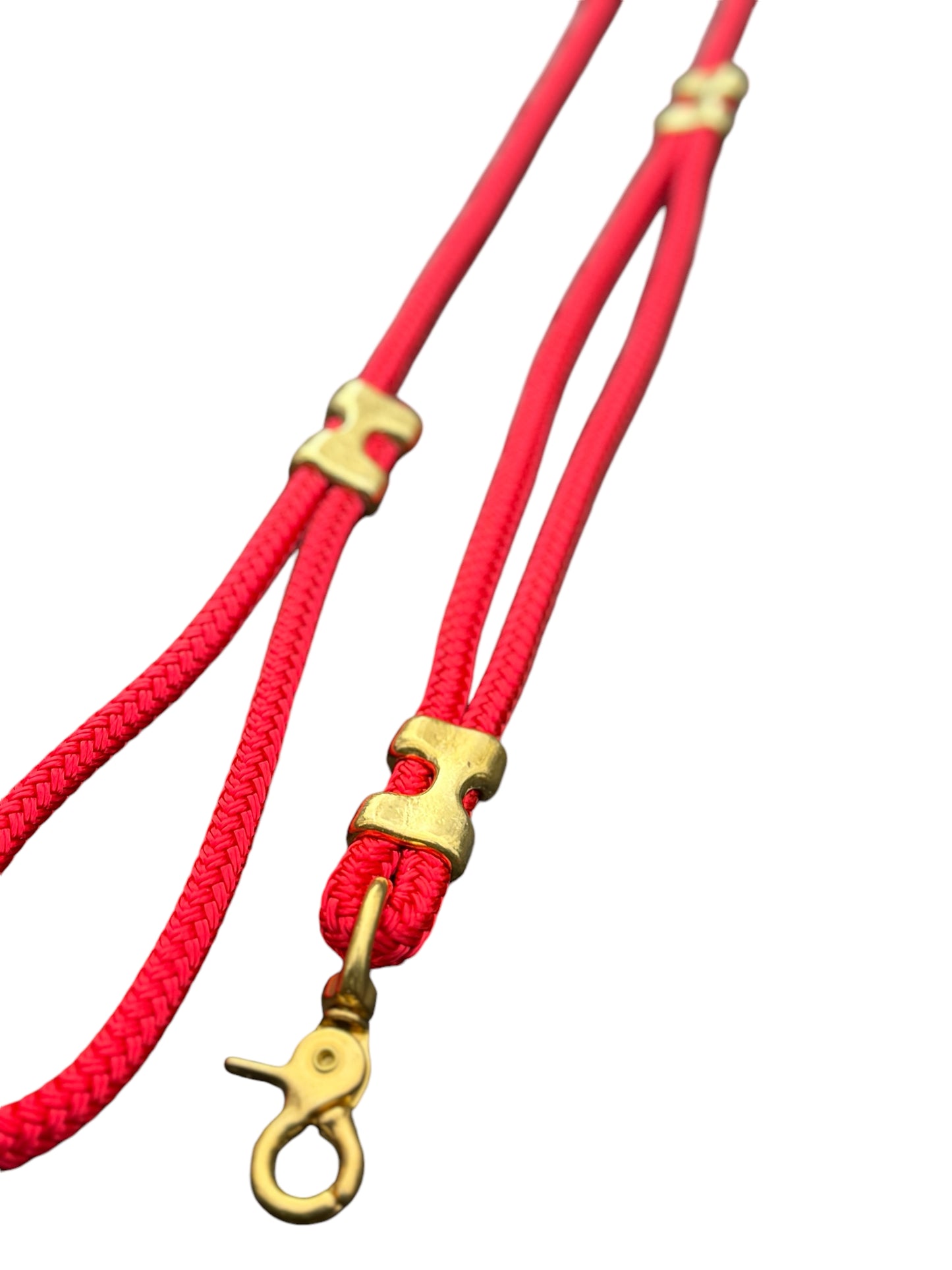 Canis Clip Lead - Brass - Red SS