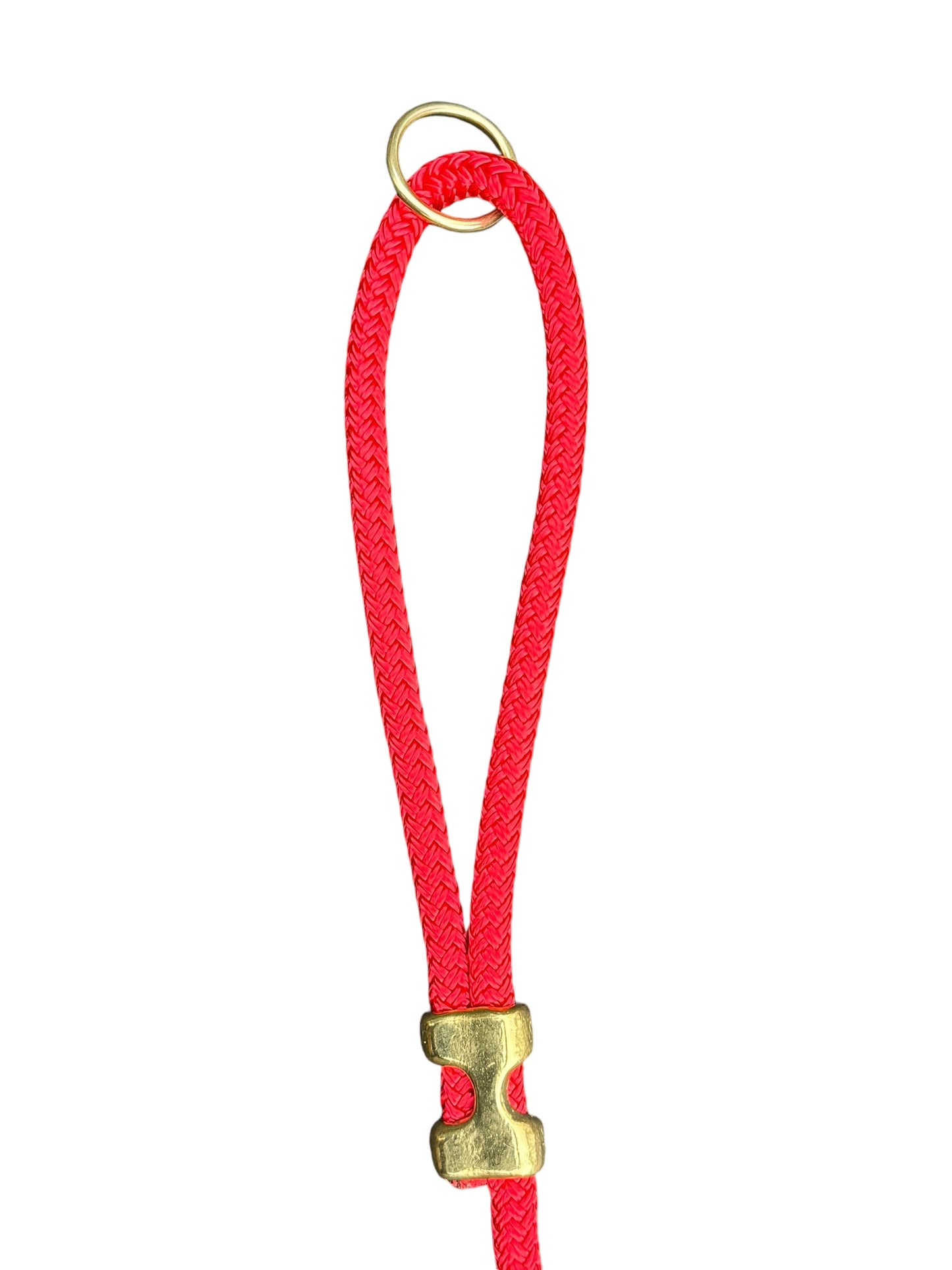 Canis Clip Lead - Brass - Red SS