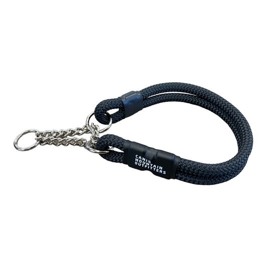 Martingale Rope Collar - Rugged Series - Black 10mm