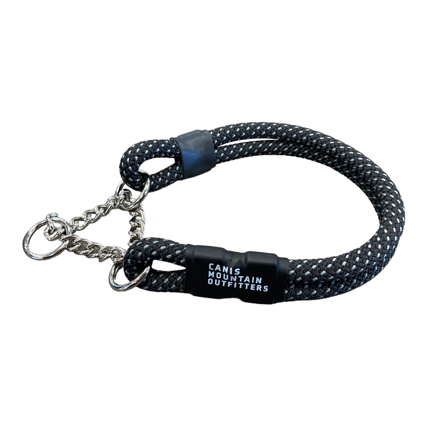 Martingale Rope Collar - Rugged Series - Black/White 10mm