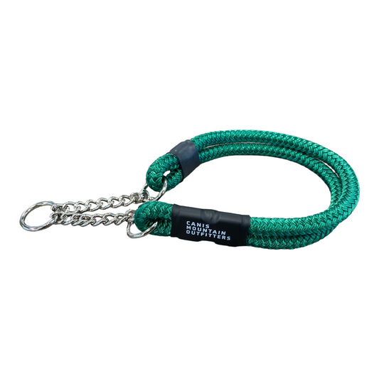 Martingale Rope Collar - Soft Series - Hunter Green 9.5mm